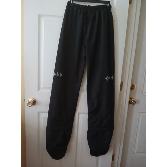 Men's Medium Rain Pants Black Waterproof Breathable Light Hiking Outdoor - Picture 1 of 16